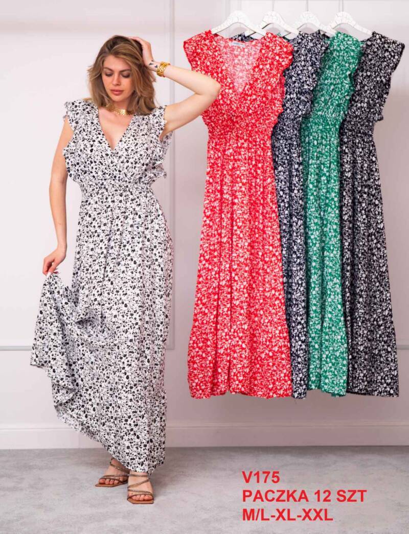 Sukienki damskie Roz M/L-XL-2XL, Mix Kolor .Paczka 12 szt